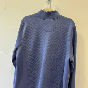 L.L. Bean Quilted Full Zip Sweatshirt Jacket Blue 2X Plus 515674 Deep Lake Soft thumbnail 7