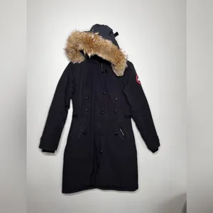 Canada Goose Kensington Parka Goose Down Puffer Jacket Women’s XS Black Coat thumbnail 6