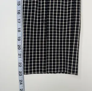 Essential Slim Black & White Plaid Print Cropped Pants thumbnail 12