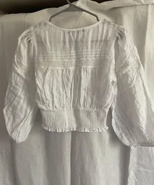 ZARA Top White Crop Small thumbnail 3