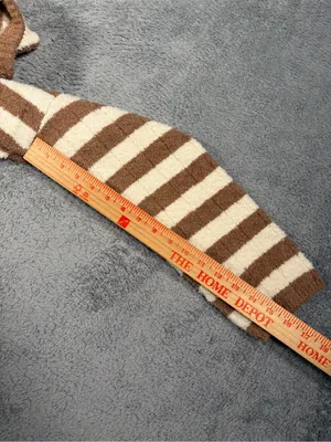 Altar'd State Cozy Striped V-Neck Cropped Sweater - Cream & Brown medium thumbnail 11