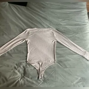 Abercrombie & Fitch Soft A&F Cozy Cream Long Sleeve Bodysuit thumbnail 5