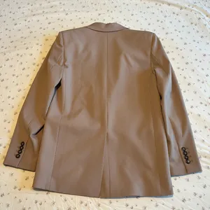 NEW Aritzia Babaton Agency Blazer Camel Single Breasted Wool Twill Relaxed XXS thumbnail 3
