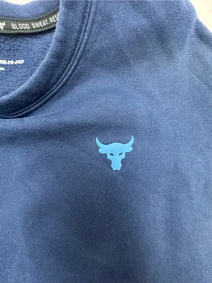 Under Armour Project Rock Cinch Hem Sweatshirt Small Blue Blood Sweat Respect thumbnail 10