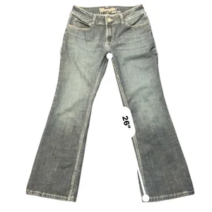 Wrangler Bootcut Jeans Womens 7x30 Dark Wash Stretch Denim 1009MWZDO thumbnail 6