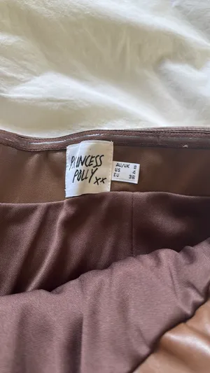 Princess Polly Brown Leather Mini Dress thumbnail 4