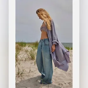 Free people We The Free Chill Vibes Dropped Wide-Leg Jeans thumbnail 2