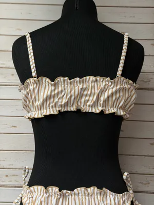 Tan and White Two-Piece Bikini Set  thumbnail 4