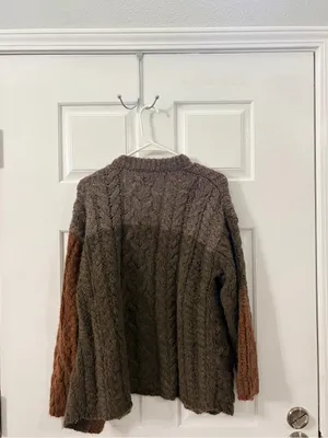 Anthropologie Cozy Colorblock Open-Front Women's Sweater Cardigan thumbnail 4
