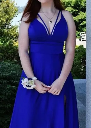 Samila Boutique Prom Dress Bridesmaid Evening Gown Blue Size 4 thumbnail 2