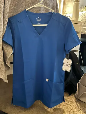 XS Royal Blue Beyond Scrubs Top thumbnail 1