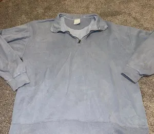 Comfort Wash Powder Blue Quarter Zip thumbnail 1