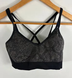 Joy Lab Snakeskin Print Bra Size Small Gray thumbnail 1