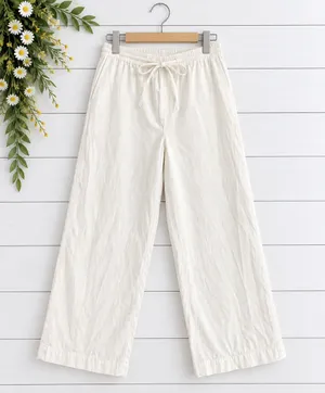 DKNY white linen drawstring crop pant size small thumbnail 8