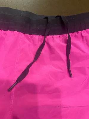 All In Motion Women’s Hot Pink Athletic Shorts with Black Waistband thumbnail 3