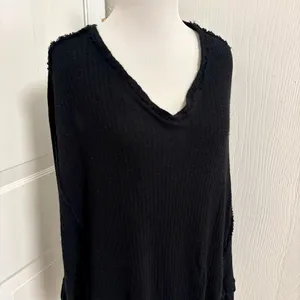 Free People Laguna Thermal Waffle Knit Oversized Top L3 thumbnail 4