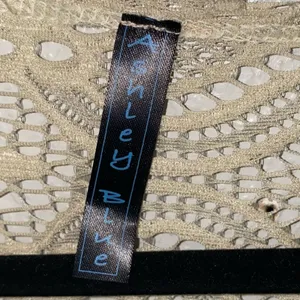 Ashley Blue Taupe Lace Open Front Cardigan Boho‎ Sheer Crochet Size Medium thumbnail 3