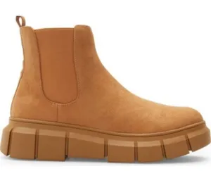 BP Chelsea Boots Nya Faux Suede Tan Size 10 Lug Sole‎ Pull On Ankle Booties thumbnail 1
