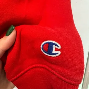 Champion Women’s Campus Fleece Cropped Crew Sweatshirt | Red | Size Large thumbnail 3