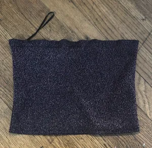 Zara Purple sparkle bandeau top thumbnail 1