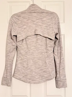 Lululemon Define Jacket size 6 Luon Heather‎ Light Grey thumbnail 4