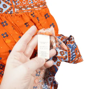 Free People Orange Blue Floral Geometric Sleeveless Tunic Top Festival Southwest thumbnail 5
