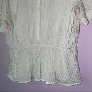Alice Blue Size XL White Ruffle Blouse Top Coquette Cottagecore Soft Girl thumbnail 8
