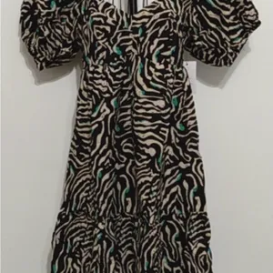 Nine West Black and White Animal Print Mini Dress thumbnail 3