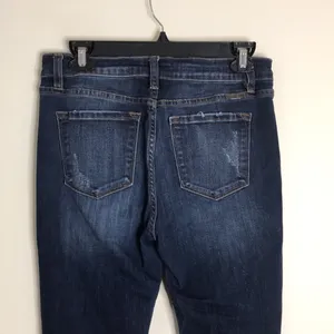 KanCan ladies distressed dark wash denim jeans with leopard patches on areas‎ 29 thumbnail 9