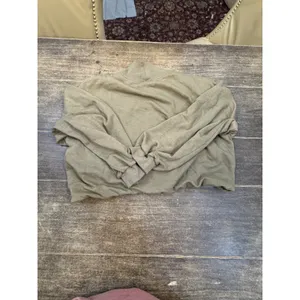 Pilcro Perfectly‎ Oversized Pullover Sweatshirt in green Size XL Bubble Hem Crop thumbnail 4