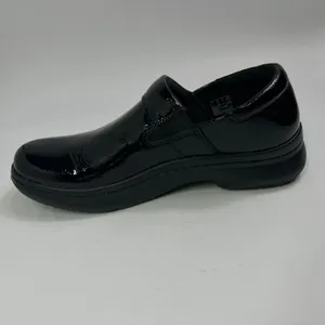 Clarks Slip On Clogs Comfort Work Shoes Patent Leather Black Size 9.5 Casul‎ thumbnail 6