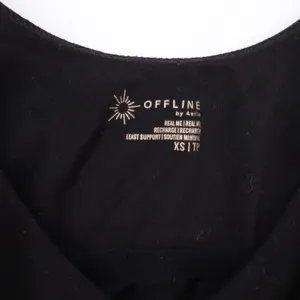 Aerie Tank Top Womens XS Real Me Recharge Black Cropped Excellent thumbnail 2