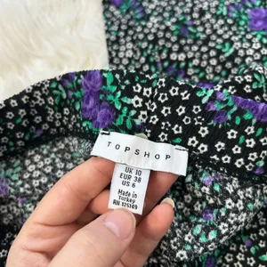 TOPSHOP Floral Flare Pants Womens 6 Boho Chic School Maximalist Funky Unique Fun thumbnail 5