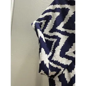 Lilly Pulitzer Palmer Dress Bright Navy Chevron Ikat Pima Cotton‎ Womens XS thumbnail 5