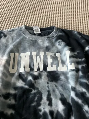 Barstool Sports black and grey tie-dye crewneck sweatshirt #tie-dye #loungewear thumbnail 2