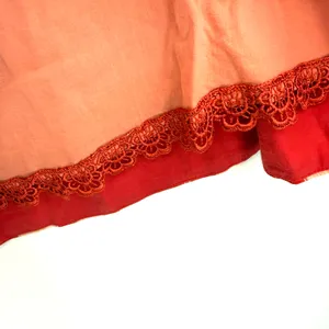 Maeve Size 2 Halter Neck Sun Dress Red Cream Mini Length Side Zipper Lined thumbnail 5