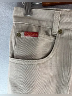 Lawman Western 29 11/12 High-Rise Women's Jeans in Light Beige thumbnail 6