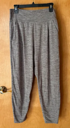 Vuori Performance Jogger Women Large Gray Heathered Pleated High Rise‎ Pants thumbnail 1