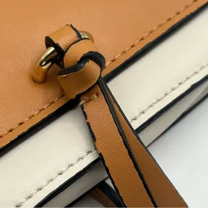 Zara Thin Crossbody Wallet Purse Tan White thumbnail 12