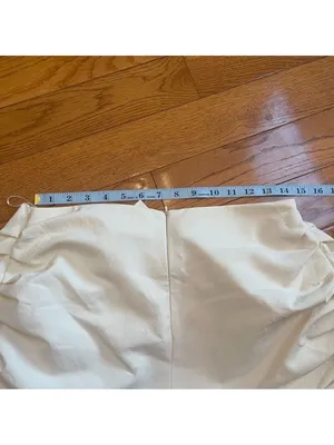Zara Skirt Voluminous 3D Bow Mini Cream Sz M BarbieCore, Balletcore, Soft Glam thumbnail 11