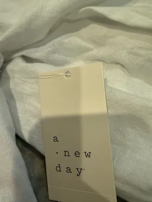 A New Day Dress Midi White Linen Blend Size M thumbnail 3