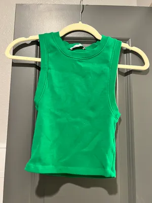 Green Cropped Tank Top thumbnail 1