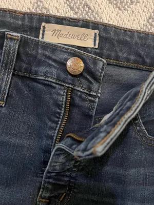 MADEWELL Women’s Curvy High Rise Skinny Blue Denim Jeans 26 thumbnail 7