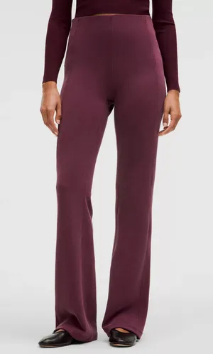 Lululemon Ribbed Softstreme Flared Pants in Garnet Red thumbnail 1