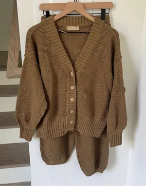 Free People Free est Hailee Cardi Set - Olive Green - NWOT thumbnail 1
