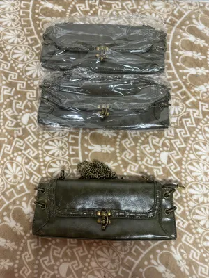 Olive Green Chain clutch Shoulder Bag with Antique Brass Hardware thumbnail 9