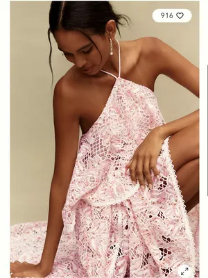 Elliatt Valencia Lace Tiered Halter Maxi Dress thumbnail 6