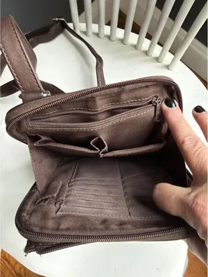 Fossil Chocolate Brown Leather Crossbody Bag thumbnail 8