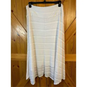 CJ Banks White Striped Skirt Maxi Size 1X nwt (0785) Read thumbnail 3