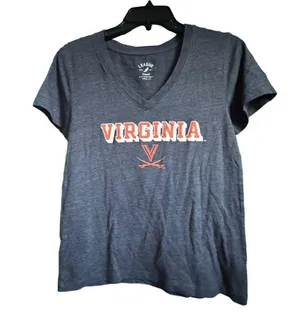 UVA University of Virginia League Women's V-Neck Tee Shirt, Small thumbnail 1